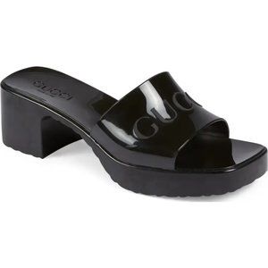 Gucci Women's Platform Block Heel Slide Sandals